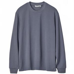 Uniqlo U AIRism Cotton T-Shirt | Long Sleeve Gray Unisex